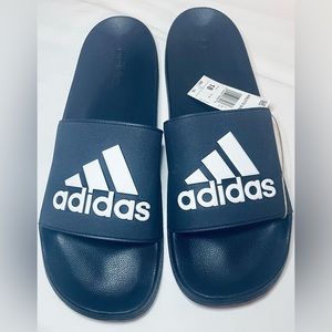 NEW Mens Adidas Adilette Cloudfoam Shower Slide Dark Navy Blue Size 18